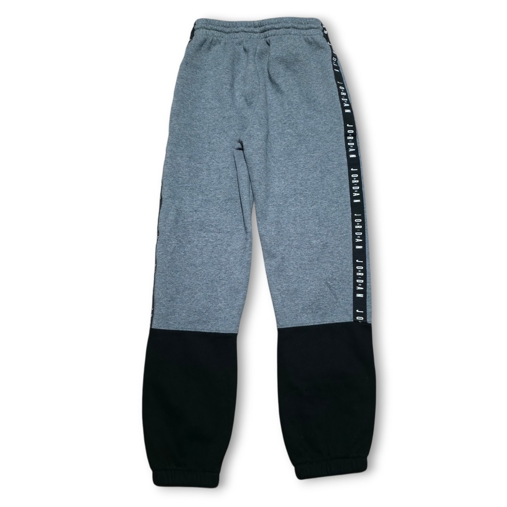 Y2K Jordan Youth Boys Joggers Sweatpants Gray Black Two Tone Size Large 12 - 13Y